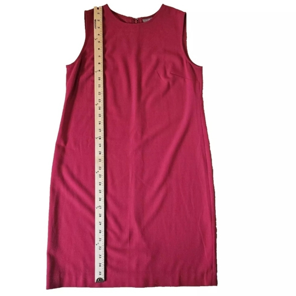 J. Jill Red Sleeveless Sheath Dress Size 10 Classiccore Business Cocktail Party - Picture 3 of 10